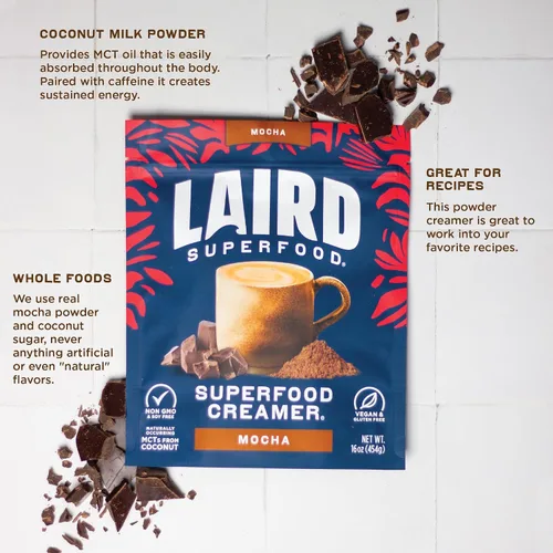 Miniatura 3 de Laird Superfood Creamer - Crema en polvo sabor a cacao, 8 onzas