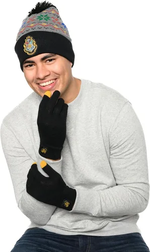 Miniatura 7 de Harry Potter Hogwarts - Gorro de punto y guante de texto, unisex, para hombre y mujer, Hogwarts