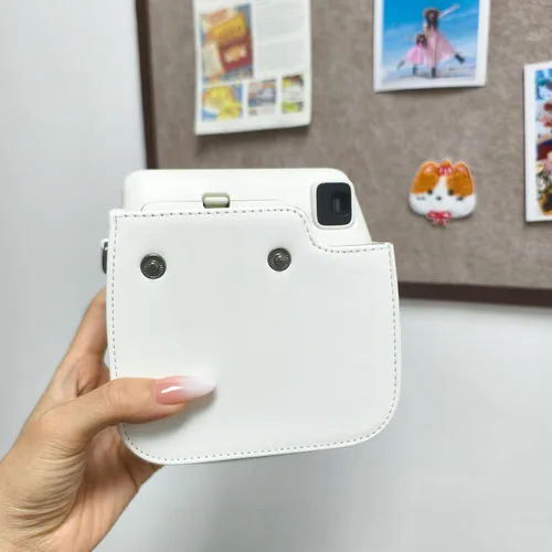 Miniatura 5 de Funda protectora para cámara instantánea Fujifilm Instax Mini 7+, piel sintética de primera calidad, mini 7 Plus 7c 7s con correa ajustable