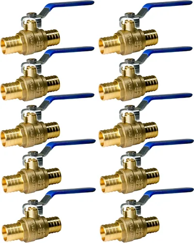 Miniatura 29 de XFITTING Válvula de bola Pex de 10 piezas de 3/4" caliente y fría, 24-2-3&4 = 10X