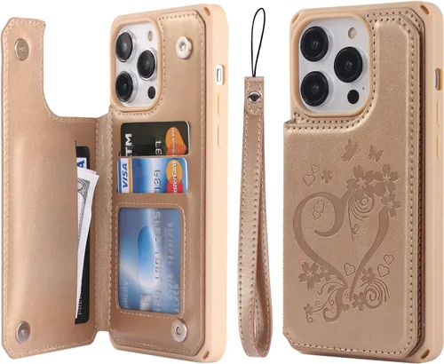 Miniatura 27 de Cavor Funda para iPhone 14 Pro Max con Tarjetero, Funda Cartera para iPhone 14 Pro Max para Mujeres y Hombres, Soporte de Tarjetas de Crédito