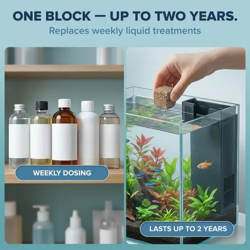 Miniatura 7 de EcoBio-Block Roca volcánica natural para claridad y equilibrio en el agua del acuario, alternativa de bajo mantenimiento a los aditivos semanales