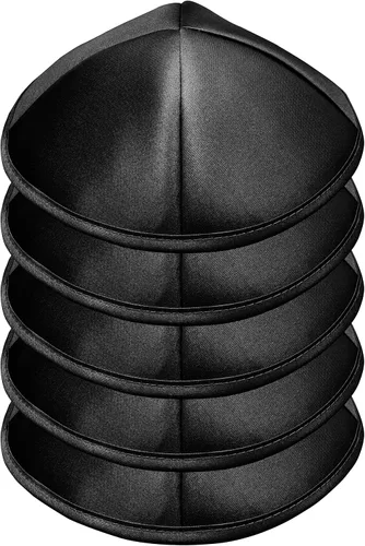 Miniatura 22 de Paquete de 5 piezas – Hq Satin/Lino/Velvet/Seda Cruda/Gamuza Kippah para hombre, sombrero Yamaka diseñado en Israel – Kippot Bulk