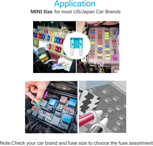 Miniatura 4 de Chanzon Fusible de hoja mini ATM/APM de 7.5 A con certificación UL, 10 fusibles automáticos de 7.5 amperios y 32 V, soplado rápido para automóvil