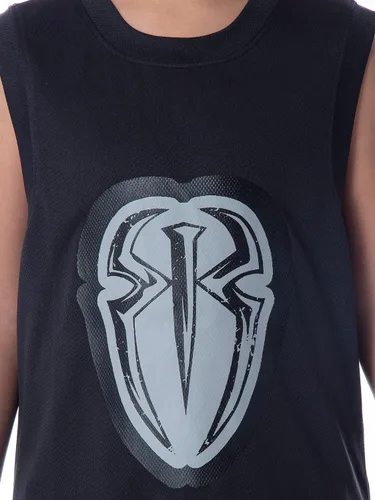 Miniatura 6 de INTIMO WWE Roman Reigns Icon Wreck Everyone And Leave - Conjunto de pijama corto para niños, Negro