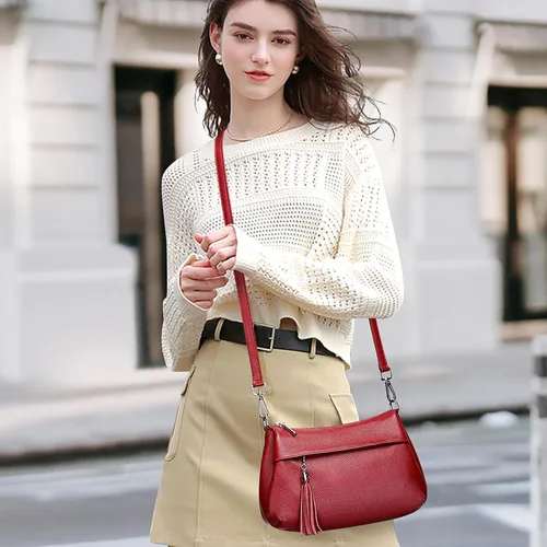 Miniatura 8 de Over Earth Bolsos de cuero para mujer, bolso de hombro pequeño Hobo para mujer