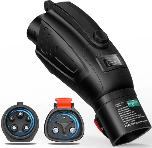 Adaptador de nivel 2 Tesla a J1772 60A NACS a J1772, adaptador de cargador EV compatible con conector de pared Tesla, destino, cargador móvil