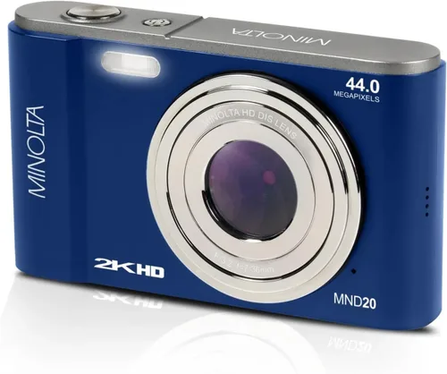 Miniatura 9 de Minolta Cámara digital MND20 de 44 MP - Video Ultra HD de 2.7K, zoom digital 16X, estabilización antivibración, lapso de tiempo, detección facial