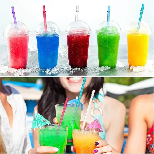 Miniatura 6 de 72 pajitas de plástico reutilizables de 11 pulgadas, pajitas de beber coloridas, popote con purpurina para tarros y vasos de 40/30/24 onzas