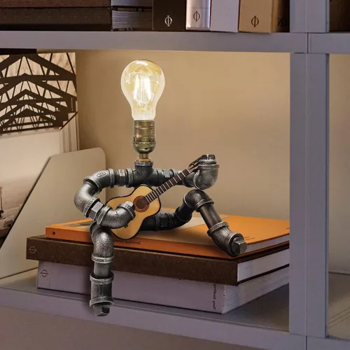 Miniatura 2 de Lámpara de mesa de guitarra musical, decoración artística, artículos de guitarra, regalos geniales para amantes del arte de la música, reproductores