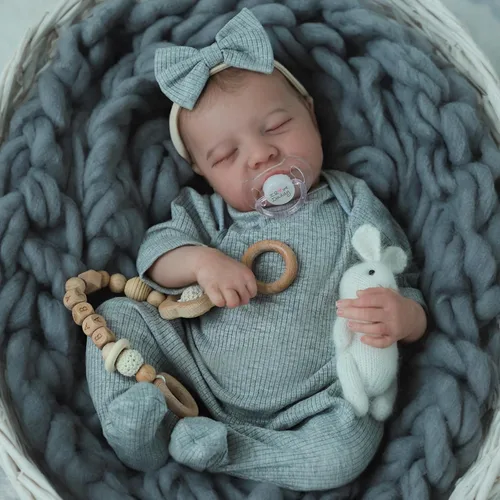 SCOM Muñecas realistas de bebé Reborn – 18 pulgadas de silicona bebé niña con anatómicamente correcto, muñecas realistas de la vida real con vinilo