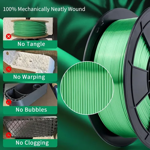 Miniatura 3 de ZIRO Filamento PLA fluorescente de 0.069 pulgadas, luminoso solo por luz UV, filamento de impresora 3D de efecto brillante, carrete de 2.2 libras