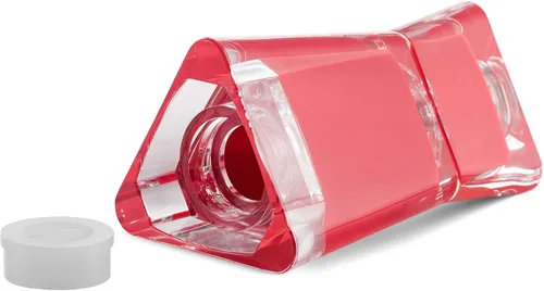 Miniatura 2 de Salero y pimentero rojo acrílico (juego de 2 piezas) Elegantes dispensadores de sal y pimienta con agujeros de tamaño perfecto para condimentos