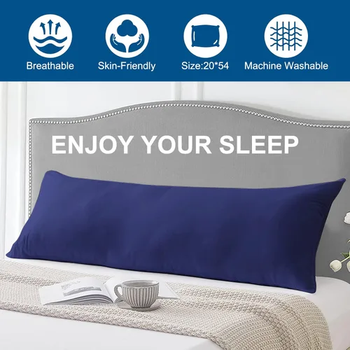 Miniatura 5 de DOWNCOOL Relleno de almohada de cuerpo grande - Almohada transpirable de cuerpo completo para dormir de lado - Almohada de cama larga y suave