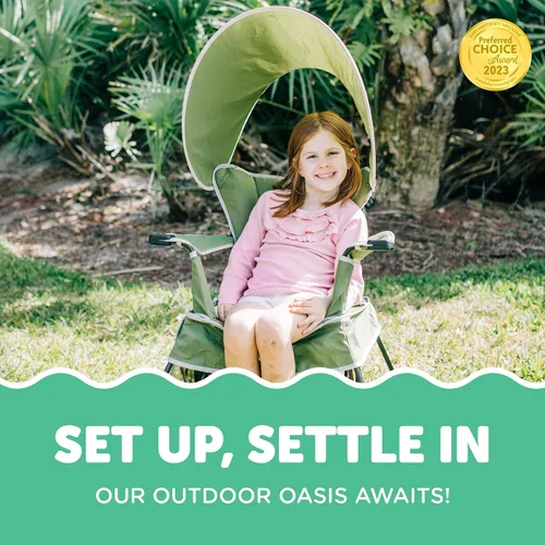 Miniatura 5 de Baby Delight Silla portátil Go with Me Grand Deluxe para niños Interior y exterior Moss Bud Green Verde musgo