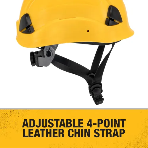 Miniatura 4 de DEWALT Type II Class C 4-Point Ratcheting Vented Safety Helmet Amarillo
