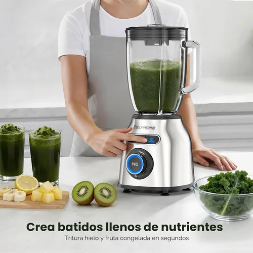Miniatura 3 de Licuadora con 3 programas, licuadoras de encimera de alta resistencia de 1000 W para cocina, tarro de vidrio de 59 onzas, limpieza automática de 8