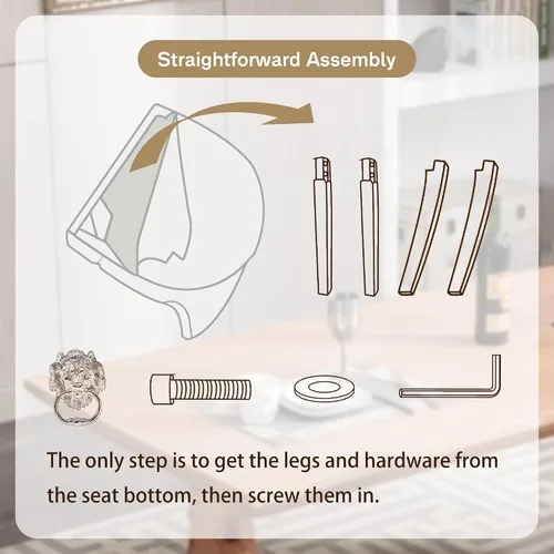 Miniatura 7 de Civama Juego de 2 sillas de comedor, elegantes sillas de comedor de terciopelo capitonado de lujo con patas doradas y adornos de clavos, tirador