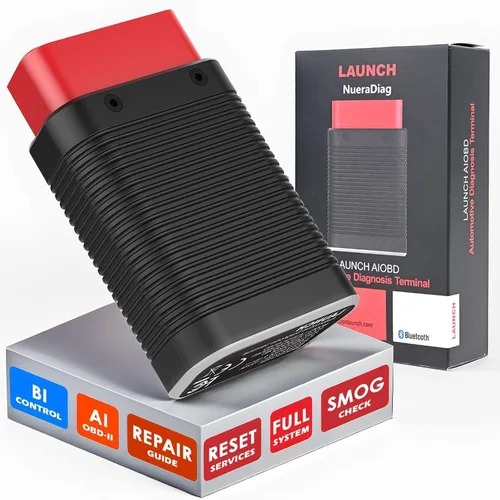 LAUNCH AIOBD Bluetooth OBD2 escáner - Diagnóstico completo del sistema, IA explica fallas simplemente, estimaciones de piezas/mano de obra/costos,