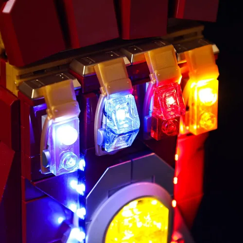 Miniatura 8 de Kyglaring Kit de iluminación LED diseñado para Lego Nano Gauntlet 76223 (sin modelo) y juego de luces compatible con la réplica de Iron Man