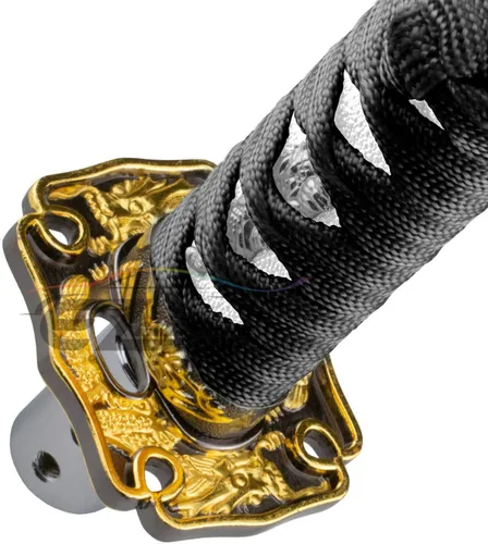 Miniatura 2 de EZAUTOWRAP Espada Samurai 5.9 pulgadas., 10cm, Negro Blanco