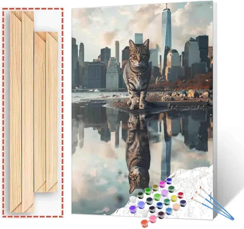 Miniatura 70 de Angel Girl - Pintura por números para adultos, corona de rosas rosadas, pintura al óleo digital, pintura acrílica, kit de pintura linda para niñas