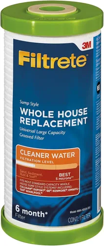 Filtrete Filtro de agua de repuesto ranurado para toda la casa de gran capacidad 4WH-HDGR-F01, paquete de 1, para uso con sistema 3WH-HD-S01