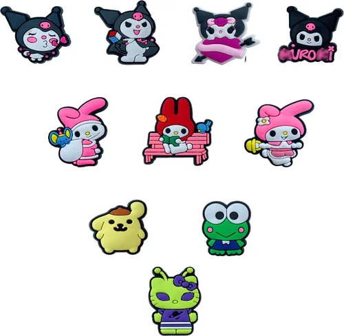Miniatura 4 de Uthitio 25 Pcs Cute Cartoon Shoe Charms Pins for Boys Girls, Pink Cute Charms Pack for kids, Shoe Decoration Accessories, Party Favors Gifts.