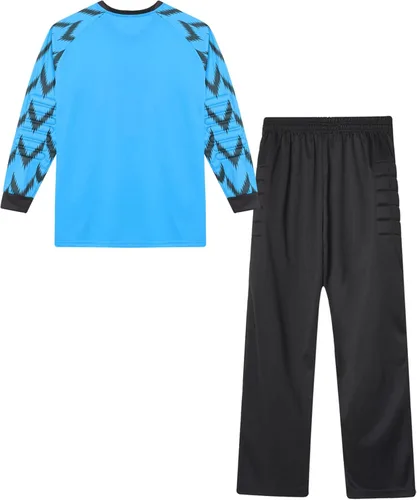 Miniatura 6 de Camisa de portero acolchada para niños, manga larga, conjunto de jersey y pantalones de fútbol para uniforme de fútbol, kit de portero para niños