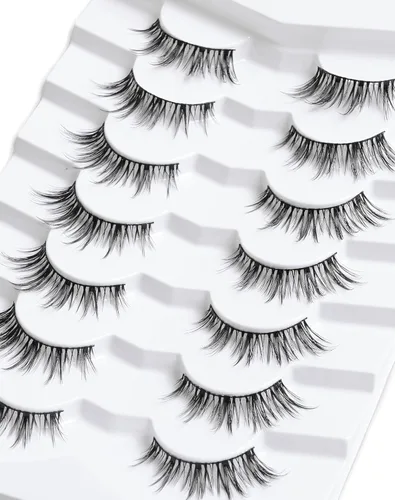 Miniatura 5 de Onlyall Pestañas Naturales Finas y Ligeras Pestañas Postizas de Aspecto Natural Pestañas Postizas Naturales Acampanadas Pestañas Postizas Suaves