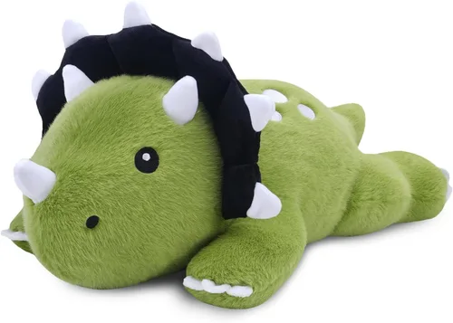 Miniatura 13 de SQEQE - Peluche con peso de dinosaurio, peluche afelpado para aliviar el estrés, suave juguete de almohada de T-Rex para niños y adultos, regalos