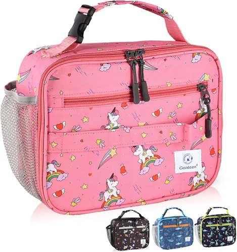 Miniatura 26 de Genteen Paquete de 2 bolsas de almuerzo suaves aisladas con doble cremallera, resistente, congelable y reutilizable para niños, hombres
