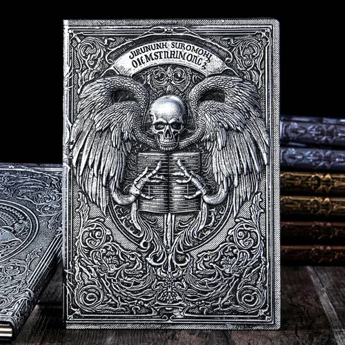 Miniatura 10 de Diario sin forro – Phoenix Brass 3D con diseño de arte en relieve de tapa dura en blanco, cuaderno de bocetos A5 con 2 marcadores, 8.4 x 5.7 Phoenix