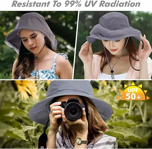 Miniatura 4 de ayamaya Sombrero de red de mosquito para hombres y mujeres, sombreros de ala ancha