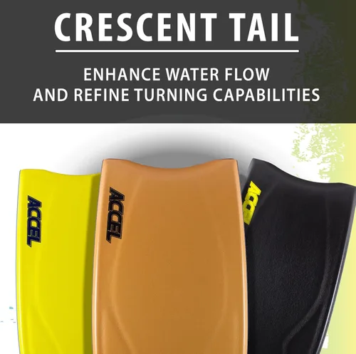 Miniatura 5 de BZ Bodyboards - Accel Pro Board - Crescent Tail, Slick Bulbs, borde de corte contorneado de la cubierta, alto rendimiento - Jinetes avanzados