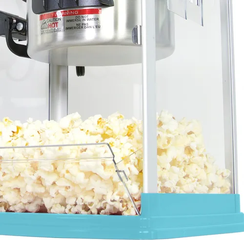 Miniatura 7 de West Bend Stir Crazy pochoclera estilo cine, máquina para hacer palomitas de maíz gourmet con caldera antiadherente, herramienta de medición y Azul