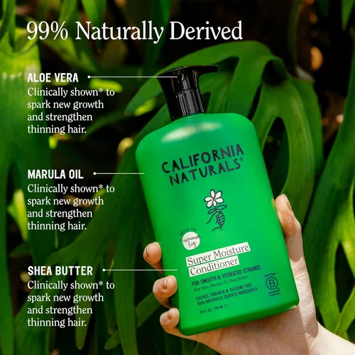 Miniatura 3 de California Naturals - Juego de shampoo y acondicionador para cabello seco y dañado, cuidado capilar para mujeres y hombres, natural, vegano, sin