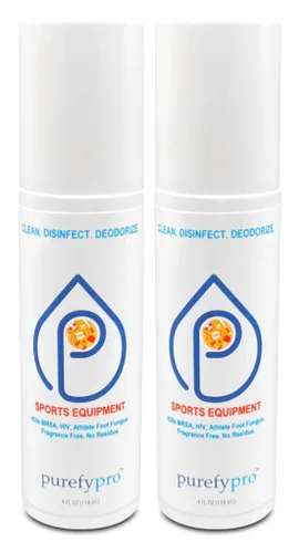Miniatura 8 de Purefypro Spray desinfectante para equipos deportivos - (3.4 oz, 2 paquetes). Tamaño de viaje TSA. Elimina el 99.9999% de MRSA, VIH, hongo del pie