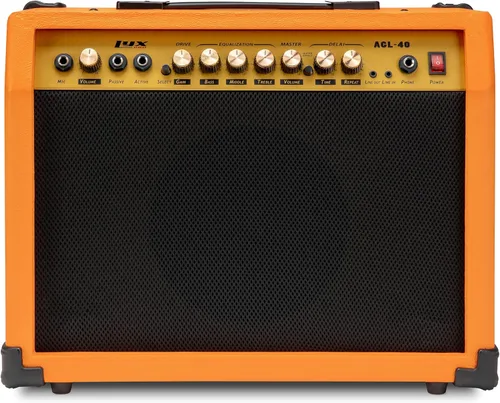 Miniatura 17 de LyxPro Amplificador de guitarra eléctrica de 20 W, altavoz incorporado, conector para auriculares y entrada auxiliar que incluye ganancia, graves