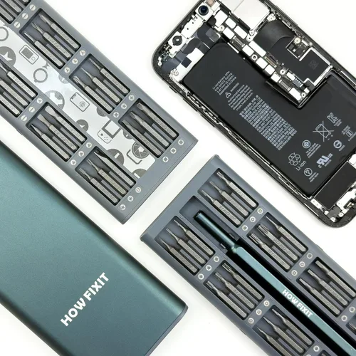 Miniatura 8 de HowFixit PRO - Juego de destornilladores de 48 bits para reparación de electrónica, smartphone, iPhone, laptop, Macbook, PC, consola