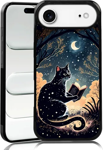 Miniatura 113 de Elegante funda de teléfono con diseño de gato Marie compatible con iPhone 11, funda de encaje dorado para iPhone, a prueba de golpes, rosa fucsia