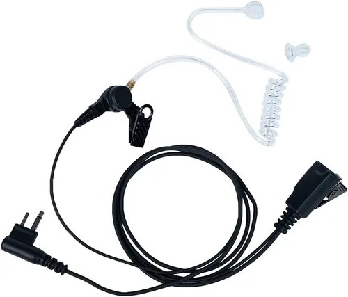 Miniatura 2 de Caroo Auricular de micrófono PTT para Motorola walkie talkie 2 vías Radio 2pin Cp200 Rdm2070d Cp185 con boquilla avanzada tubo acústico encubierto