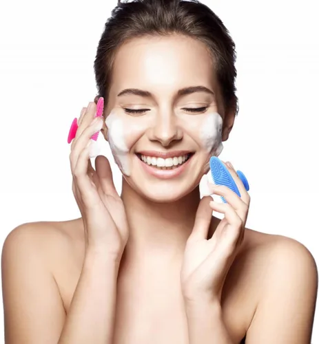 Miniatura 4 de Limpiador facial, limpiador facial de silicona, cepillo de limpieza facial de silicona suave, exfoliante facial, espinillas, acné, poros, cepillo