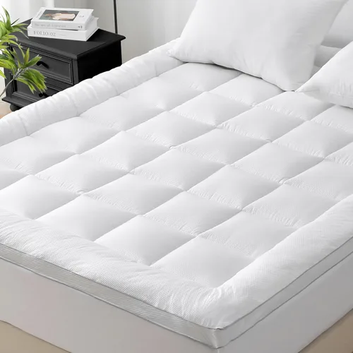 Miniatura 8 de Protector de Colchón Impermeable Tamaño Twin Acolchado, Transpirable con Relleno Ultra-Suave Almohadilla de Colchón, Funda de Colchón Ajustada