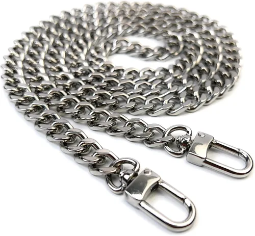 Miniatura 13 de Correas de metal para bolso de cadena plana, reemplazo de cadena para bolso cruzado de hombro y axilas, Dorado antiguo Oro envejecido
