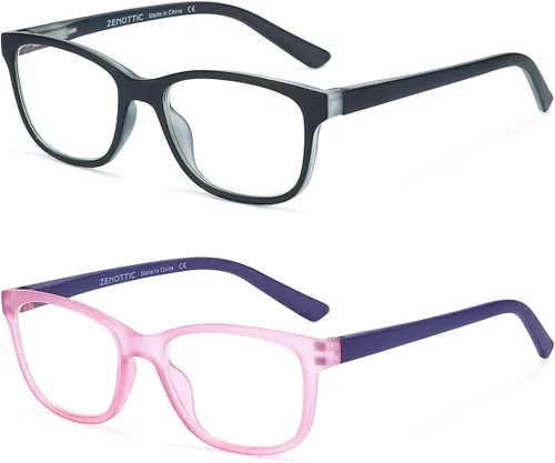 Miniatura 11 de ZENOTTIC Lentes de bloqueo de luz azul para niños, paquete de 2 lentes antirreflejos, lentes ligeros para computadora para niños y niñas