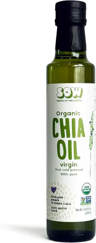 Miniatura 6 de Seeds of Wellness - Aceite de semilla de chía orgánico, bio nutrientes esenciales, ácidos grasos Omega-3 ALA a base de plantas, prensado en frío