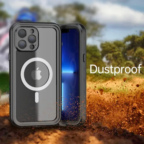 Miniatura 4 de Magsafe - Funda impermeable para iPhone 13 Pro Max, protector de pantalla integrado, protector de cuerpo completo, a prueba de golpes, a prueba