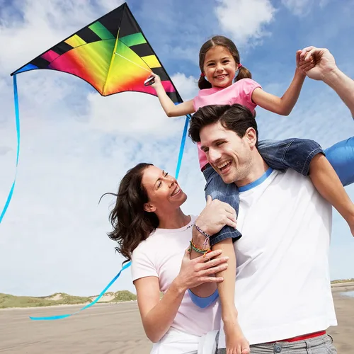 Miniatura 3 de Cometa Delta para principiantes para niños y adultos, cometa de playa fácil de volar