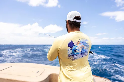 Miniatura 5 de Guy Harvey Camiseta de protección solar de manga raglán para hombre